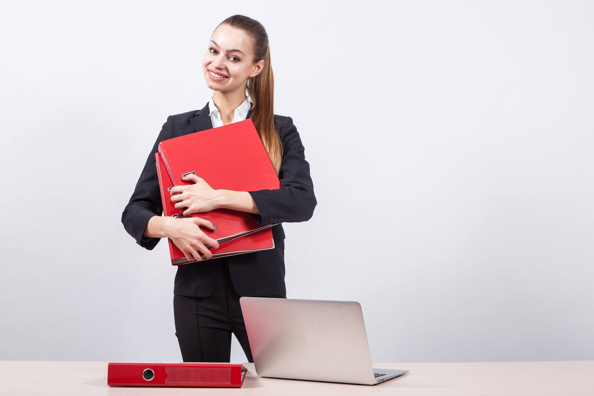 Stylish Young Business Woman Designer Sites In A Business Suit S