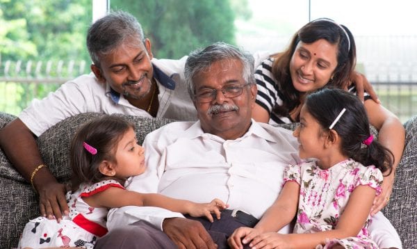 Multi Generations Indian Family